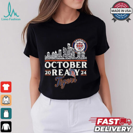 Detroit Tigers Skyline Players Name October Ready 2024 Shirt