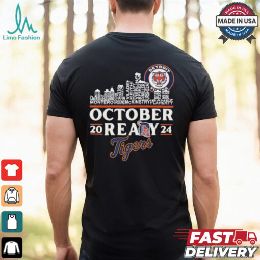 Detroit Tigers Skyline Players Name October Ready 2024 Shirt