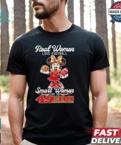 Disney Mickey real women love football smart women love San Francisco 49ers shirt