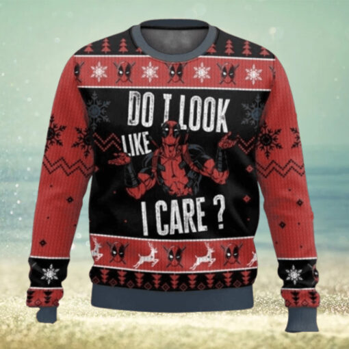 Do I Look Like I Care Deadpool Ugly Christmas Sweater