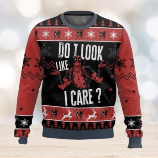 Do I Look Like I Care Deadpool Ugly Christmas Sweater