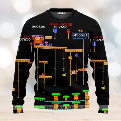 Donkey Kong And Mario Ugly Christmas Sweaters