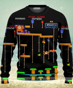 Donkey Kong And Mario Ugly Christmas Sweaters