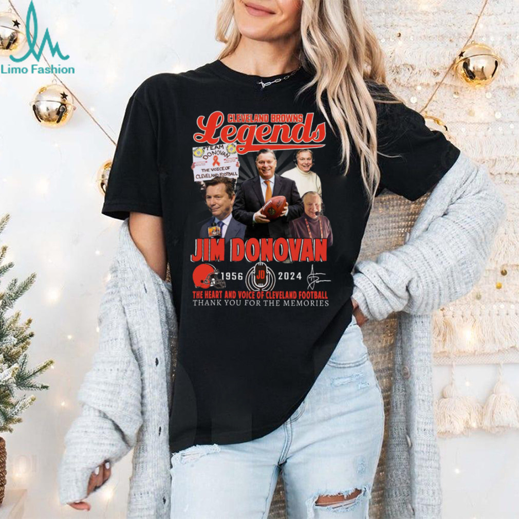 Donovan 1956 2024 The Heart And Voice Of Cleveland Football Thank You For The Memories Shirt Donovan 1956 2024 The Heart And Voice Of Cleveland Football Thank You For The Memories Shirt