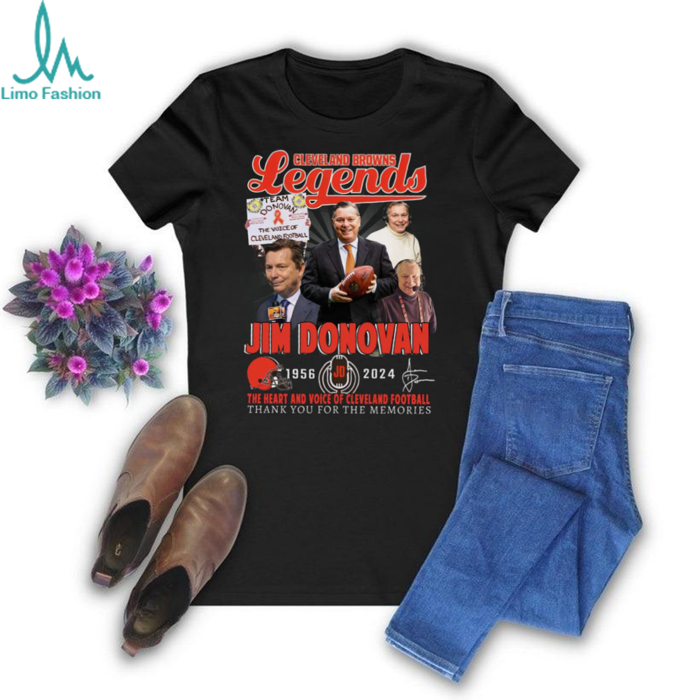 Donovan 1956 2024 The Heart And Voice Of Cleveland Football Thank You For The Memories Shirt Donovan 1956 2024 The Heart And Voice Of Cleveland Football Thank You For The Memories Shirt