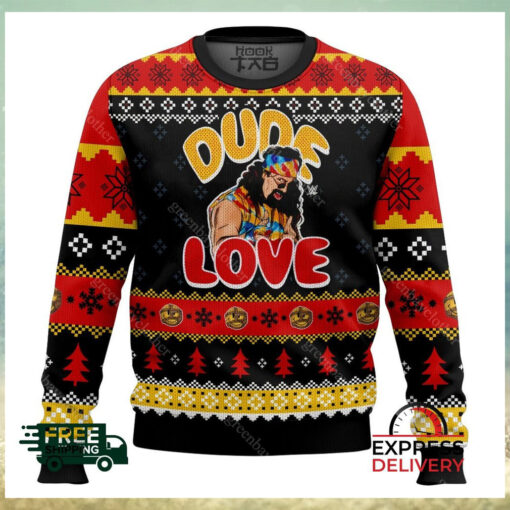 Dude Love Mick Foley Ugly Christmas Sweater