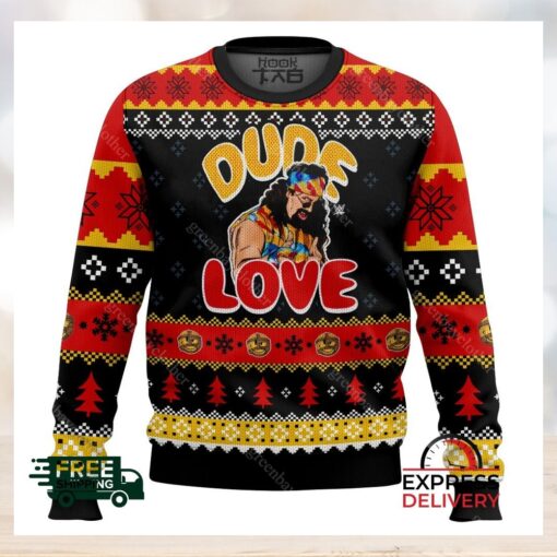 Dude Love Mick Foley Ugly Christmas Sweater