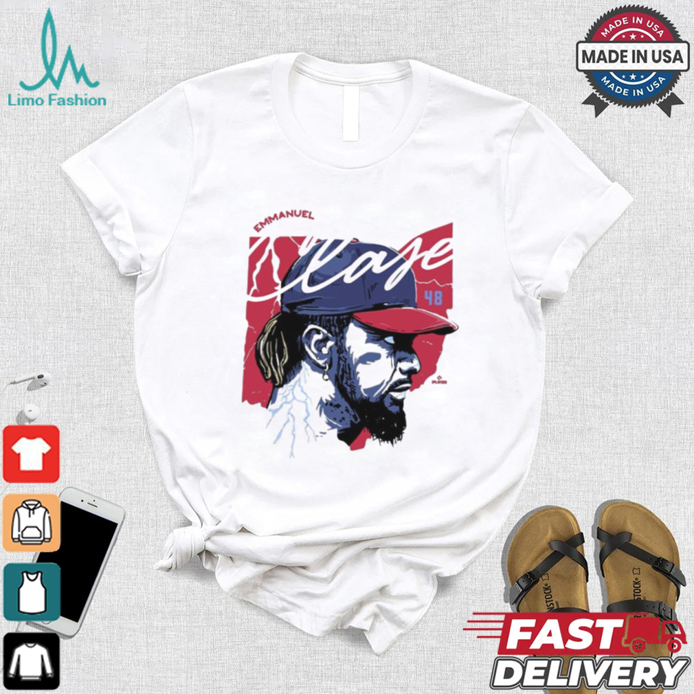 Emmanuel Clase #48 Cleveland Guardians Lightning Painting t shirt Emmanuel Clase #48 Cleveland Guardians Lightning Painting t shirt