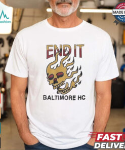 End It Baltimore HC Skull Flame t shirt