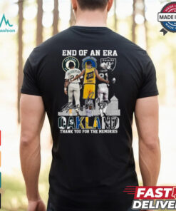 End Of An Era Oakland Henderson Curry And I Brown Thank You For The Memories Signatures 2024 T shirt