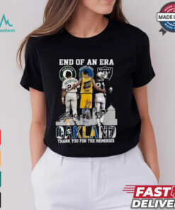 End Of An Era Oakland Henderson Curry And I Brown Thank You For The Memories Signatures 2024 T shirt