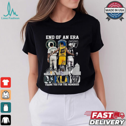 End Of An Era Oakland Henderson Curry And I Brown Thank You For The Memories Signatures 2024 T shirt
