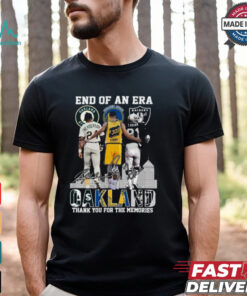 End Of An Era Oakland Henderson Curry And I Brown Thank You For The Memories Signatures 2024 T shirt