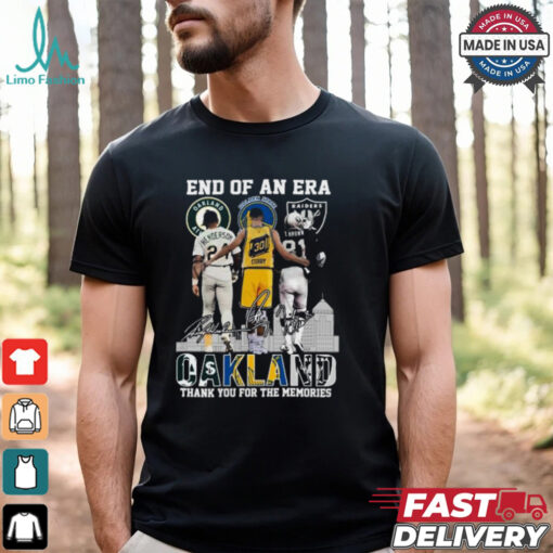 End Of An Era Oakland Henderson Curry And I Brown Thank You For The Memories Signatures 2024 T shirt
