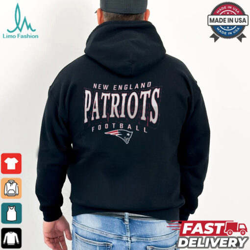 England Patriots Fanatics Heather Navy Divided Warp Tri Blend T Shirt