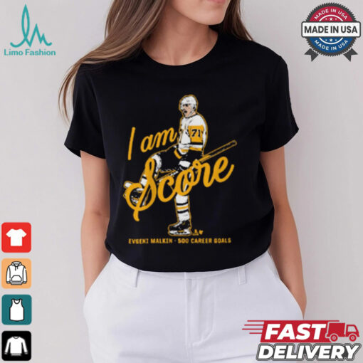 Evgeni Malkin I Am Score 500 Career Goals Pittsburgh Penguins NHL t shirt