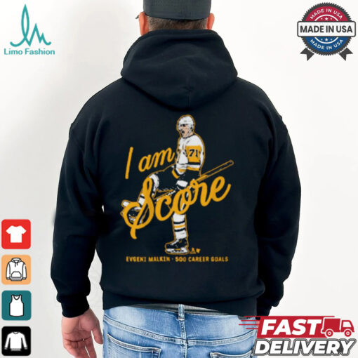 Evgeni Malkin I Am Score 500 Career Goals Pittsburgh Penguins NHL t shirt
