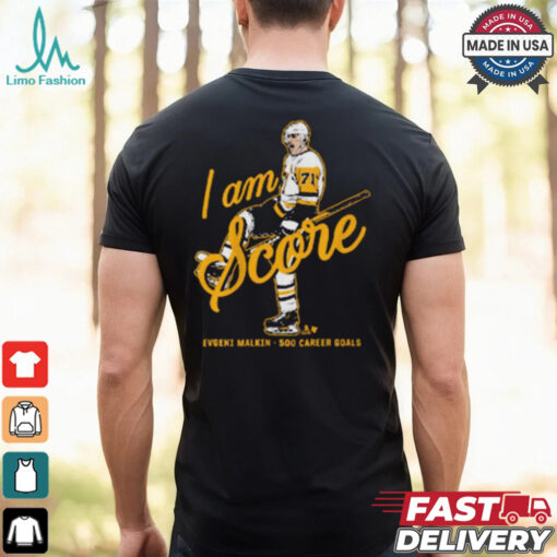 Evgeni Malkin I Am Score 500 Career Goals Pittsburgh Penguins NHL t shirt
