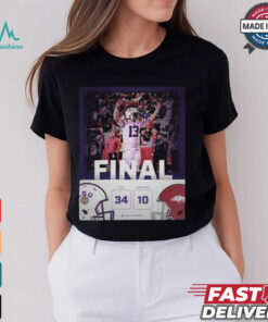 Final LSU Tigers 34 – 10 Arkansas Razorbacks Tigers Keep It Rollin’ Poster t shirt