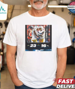Final Los Angeles Chargers 23 – 26 Denver Broncos See The Lightning Feel The Thunder Poster t shirt