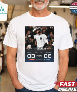 Final NYY Leads 2 0 Cleveland Guardians 03 – 06 New York Yankees ALCS World Series 2024 Poster t shirt