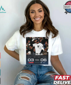 Final NYY Leads 2 0 Cleveland Guardians 03 – 06 New York Yankees ALCS World Series 2024 Poster t shirt