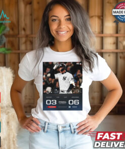 Final NYY Leads 2 0 Cleveland Guardians 03 – 06 New York Yankees ALCS World Series 2024 Poster t shirt