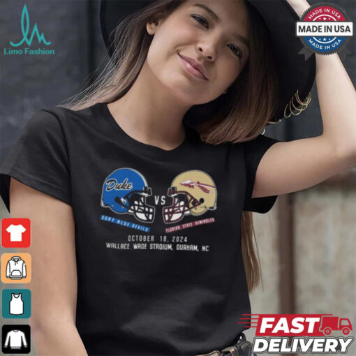 Florida State Seminoles vs Duke Blue Devils Football October 18, 2024 Matchup Set T Shirt