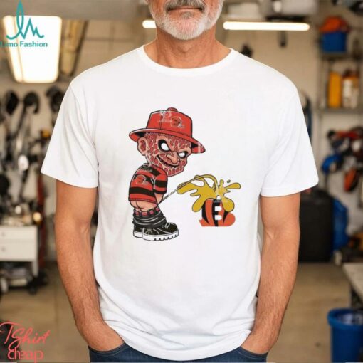 Freddy Krueger Cleveland Browns Piss On Cincinnati Bengals Halloween 2024 NFL Shirt