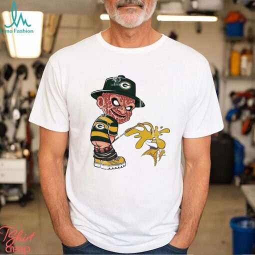 Freddy Krueger Green Bay Packers Piss On Minnesota Vikings Halloween 2024 NFL Shirt