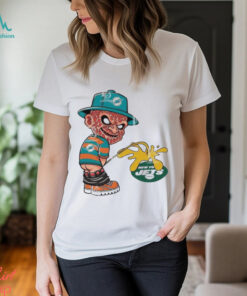 Freddy Krueger Miami Dolphins Piss On New York Jets Halloween 2024 Shirt