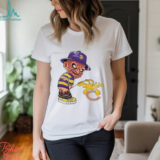 Freddy Krueger Minnesota Vikings Piss On Chicago Bears Halloween shirt