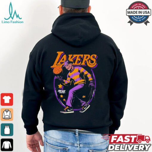 Freddy Krueger x NBA Los Angeles Lakers Graphic 2024 t shirt