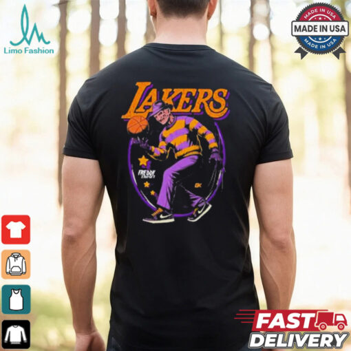 Freddy Krueger x NBA Los Angeles Lakers Graphic 2024 t shirt