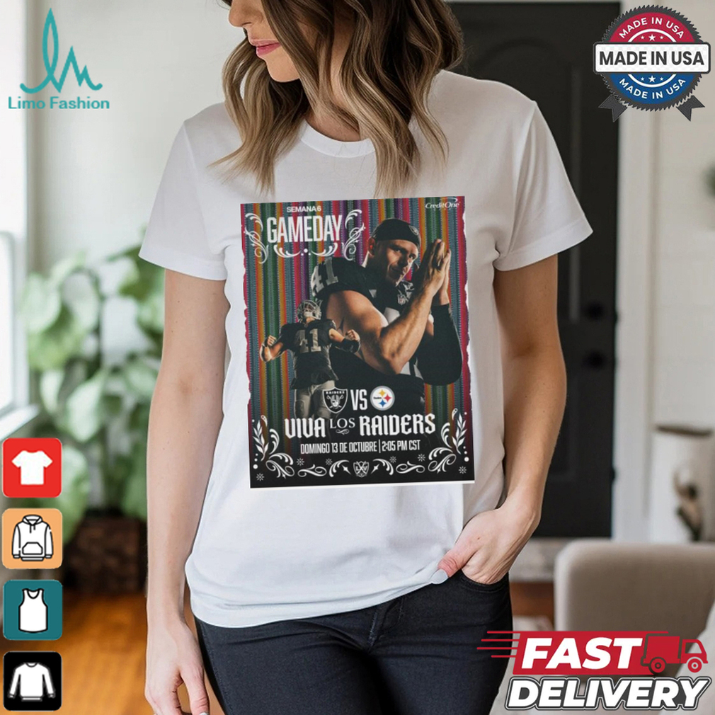 Gameday 2024 Las Vegas Raiders vs Pittsburgh Steelers NFL Oct 13 2024 Poster t shirt Gameday 2024 Las Vegas Raiders vs Pittsburgh Steelers NFL Oct 13 2024 Poster t shirt