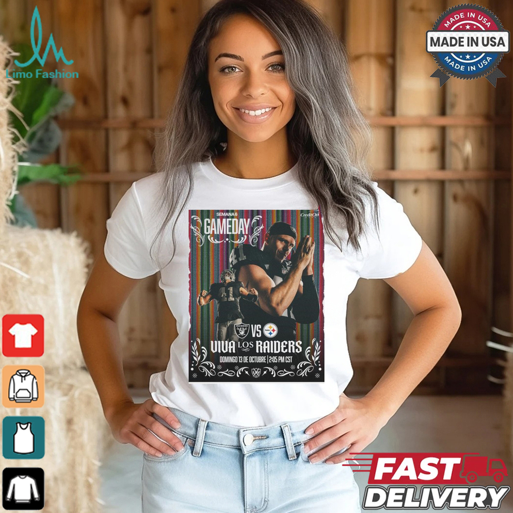 Gameday 2024 Las Vegas Raiders vs Pittsburgh Steelers NFL Oct 13 2024 Poster t shirt Gameday 2024 Las Vegas Raiders vs Pittsburgh Steelers NFL Oct 13 2024 Poster t shirt