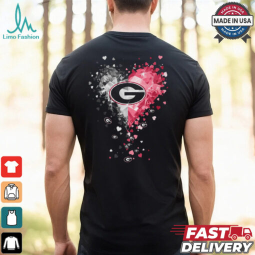 Georgia Bulldogs Crystal Heart Shirt