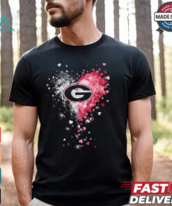 Georgia Bulldogs Crystal Heart Shirt