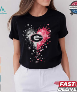 Georgia Bulldogs Crystal Heart Shirt