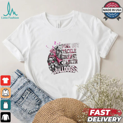 Georgia Bulldogs Pink Out Tackle Breast Cancer 2024 T shirt