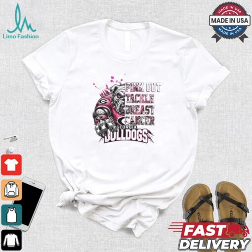 Georgia Bulldogs Pink Out Tackle Breast Cancer 2024 T shirt