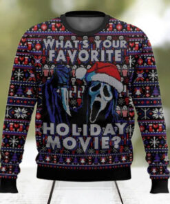 Ghostface What’s Your Favorite Holiday Movie Ugly Christmas Sweater