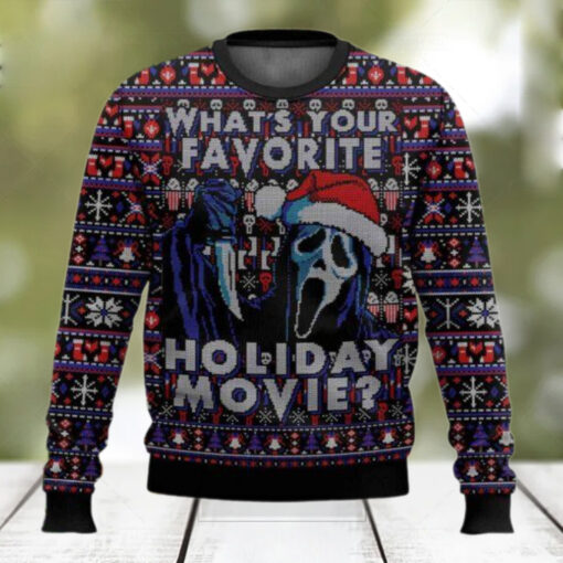 Ghostface What’s Your Favorite Holiday Movie Ugly Christmas Sweater