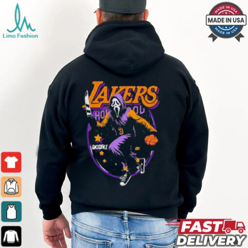 Ghostface x NBA Los Angeles Lakers Graphic 2024 t shirt