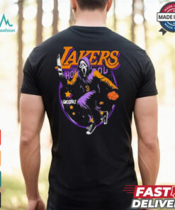 Ghostface x NBA Los Angeles Lakers Graphic 2024 t shirt