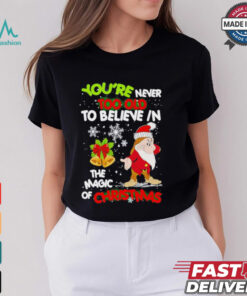 Gnomie you’re never too old to believe in the magic of Christmas shirt