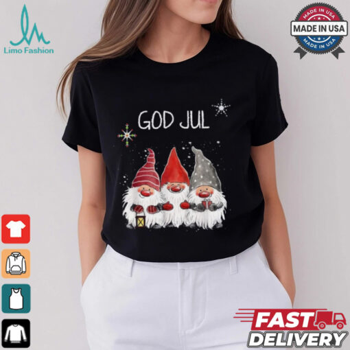 God Jul, Cute Gnome Perfect Christmas Gift Shirt