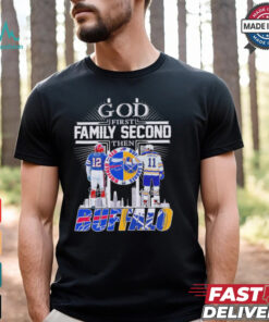 God first family second then Buffalo Bills x Buffalo Sabres skyline shirt