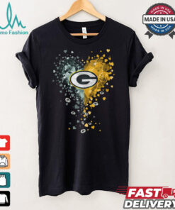 Green Bay Packers Crystal Heart Shirt