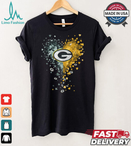 Green Bay Packers Crystal Heart Shirt